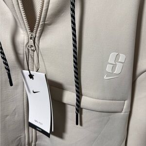 Nike Women’s Full-Zip Hoodie Jacket Cream | Dri-FIT | NWT | Size L